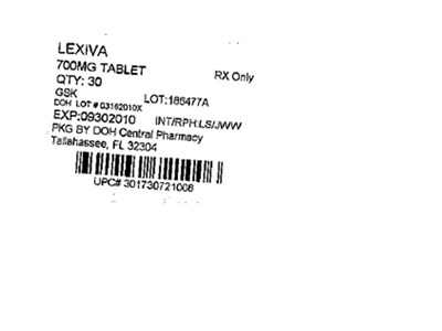 Lexiva Tablet label - Lexiva 700mg(GlaxoSmithKline)